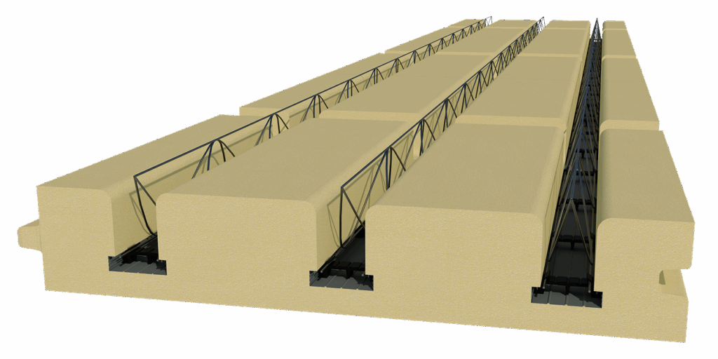 Posicionamento da treliça-laje-deck-eps